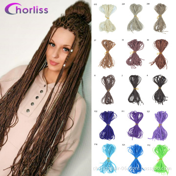 Long Straight Colorful Blonde Pre Stretched Braiding Hair 30inch Micro Box Zizi Braids Hair Synthetic Crochet Hair Extensions